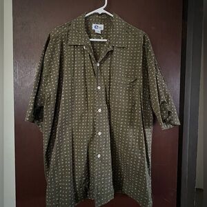 Arizona Olive Green Patterned Men's Shirt L NWOT